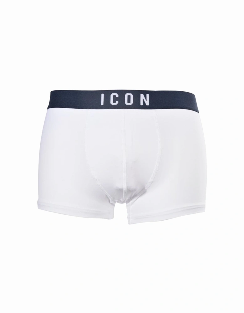 ICON Logo Boxer Trunk, White/navy