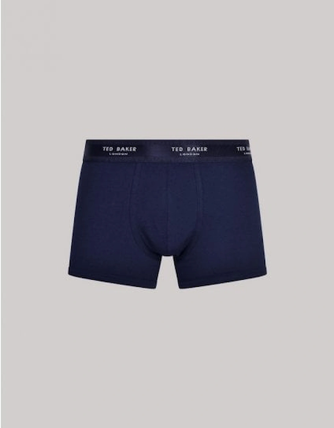 3-Pack Cotton Stretch Boxer Trunks, Navy