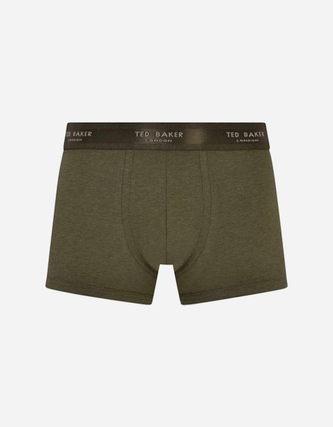 3-Pack Cotton Stretch Boxer Trunks, Grey/Khaki