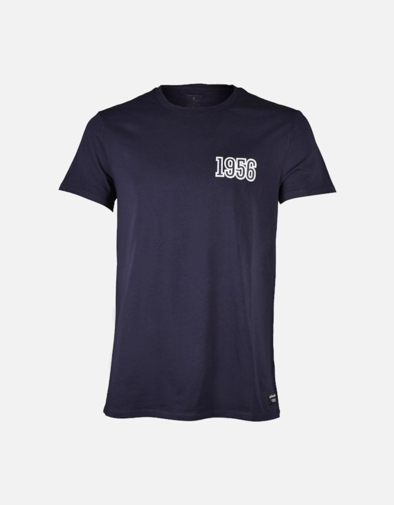 "1956" Logo Crew Neck T-Shirt, Navy