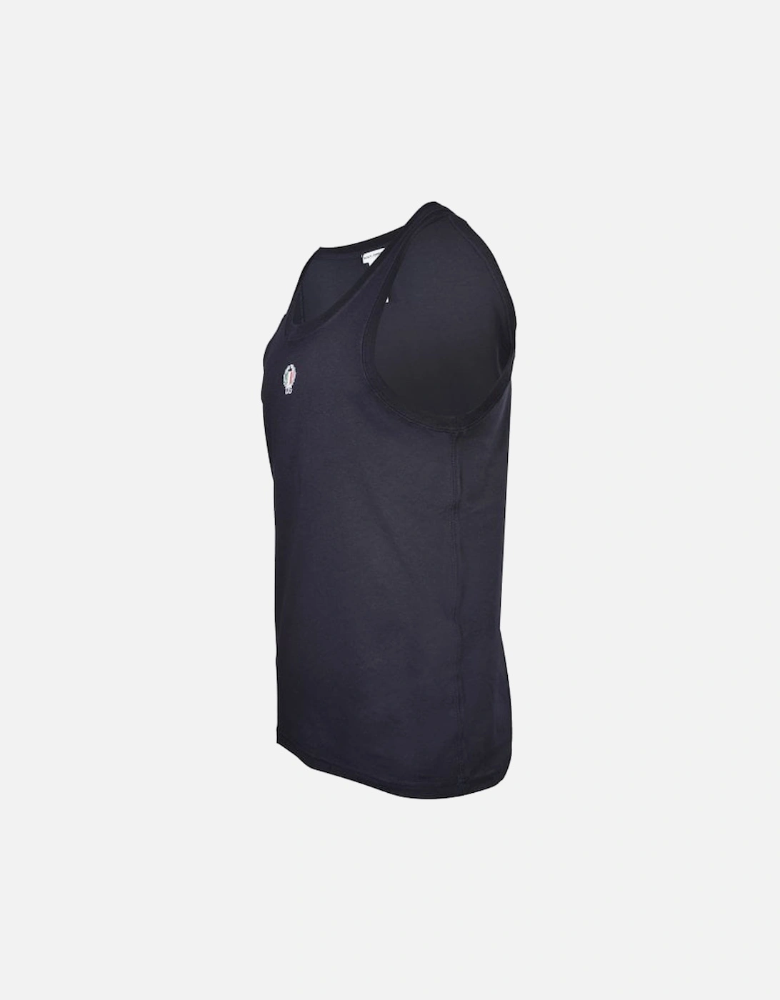 Dolce& Gabbana Tank Top Vest with Crest, Navy