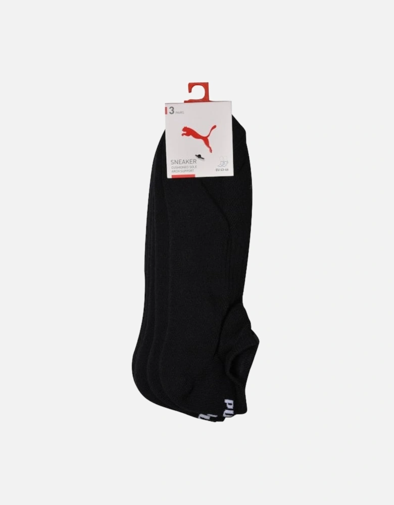 3-Pack Sports Trainer Socks, Black