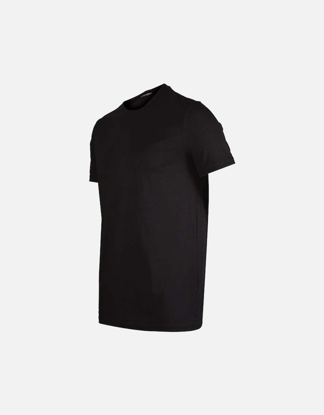 Cotton Stretch Crew-Neck T-Shirt, Black