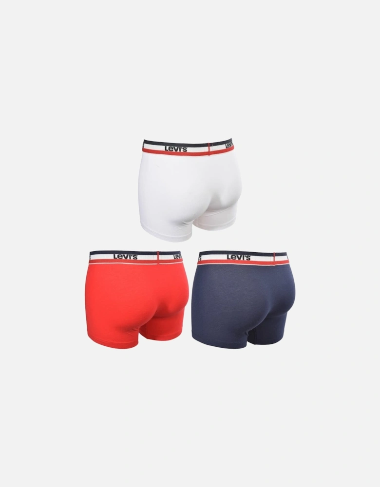 3-Pack Sportswear Logo Boxer Briefs, Red/White/Navy