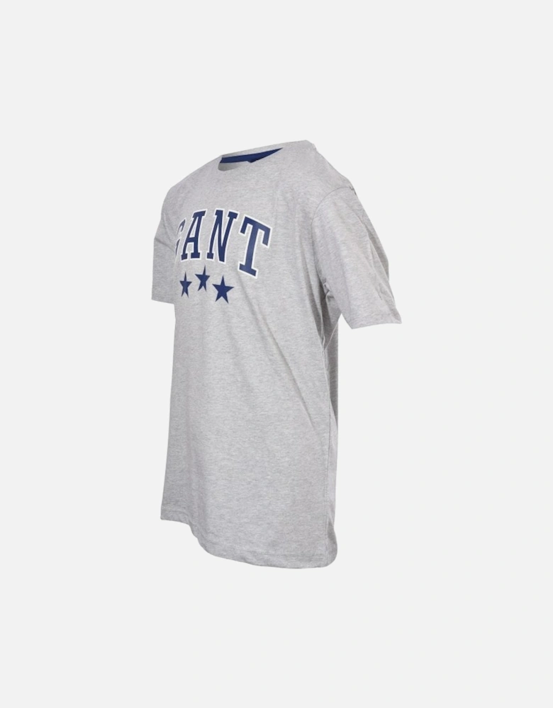 Boys Varsity Logo T-Shirt, Grey Melange