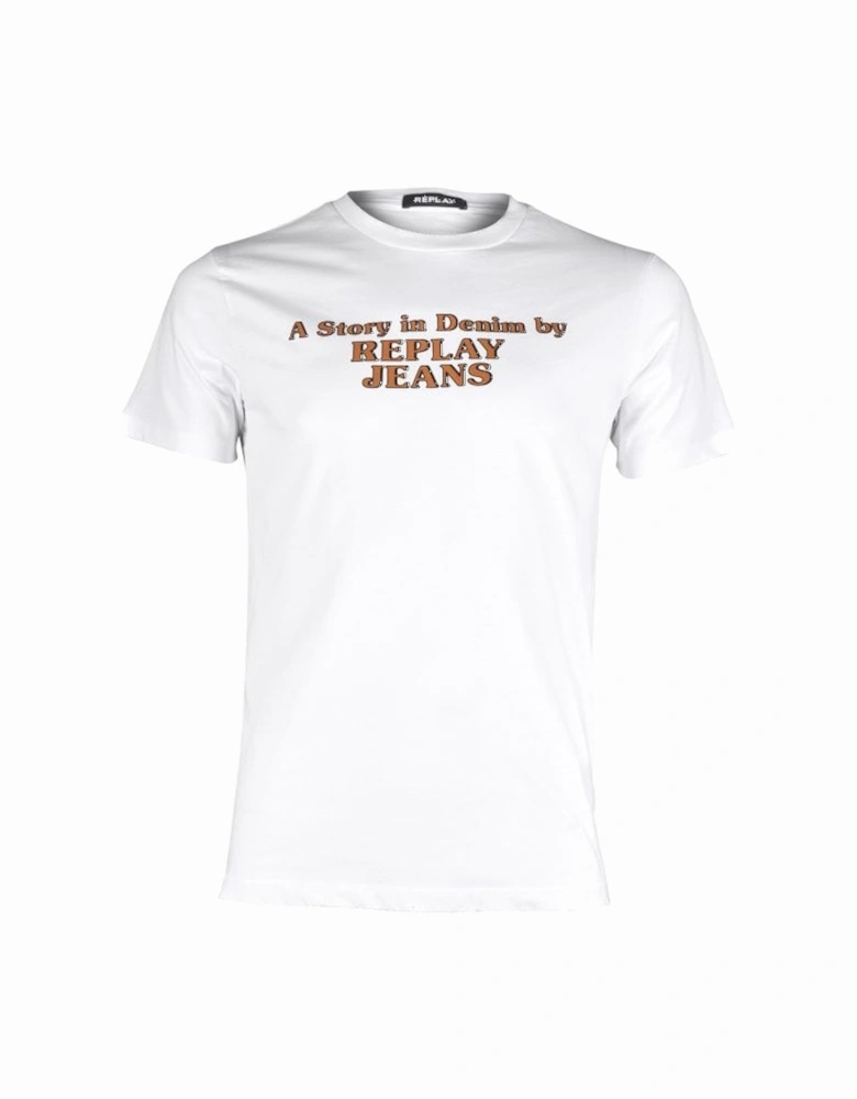 "A Story In Denim" Logo T-Shirt, White