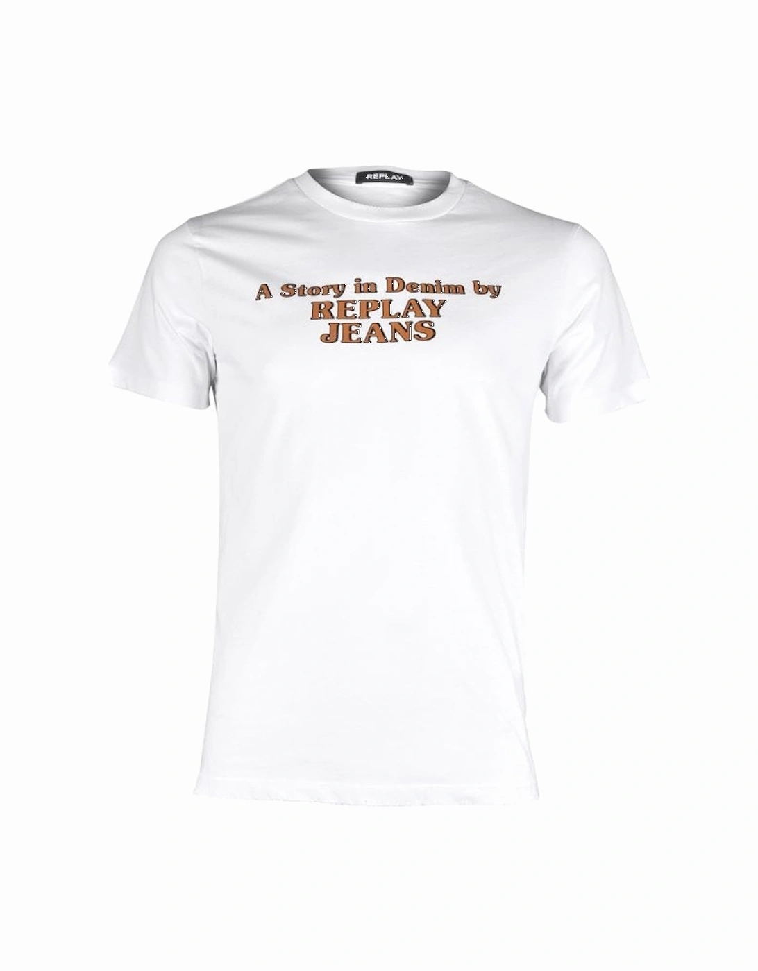 "A Story In Denim" Logo T-Shirt, White, 4 of 3