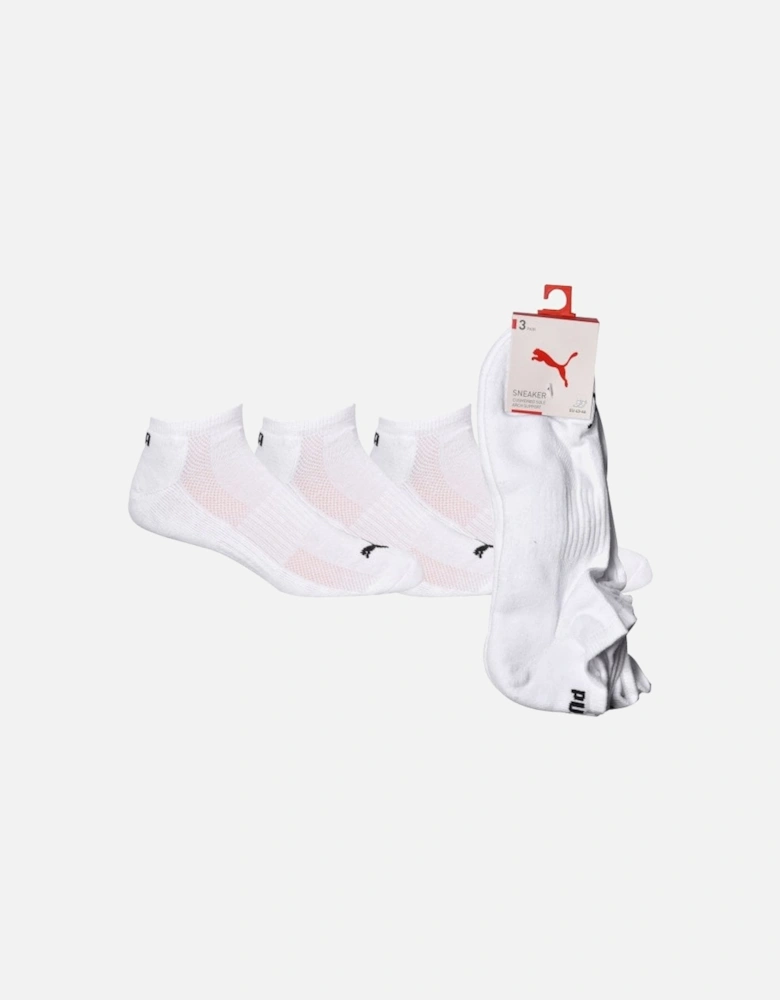 3-Pack Sports Trainer Socks, White