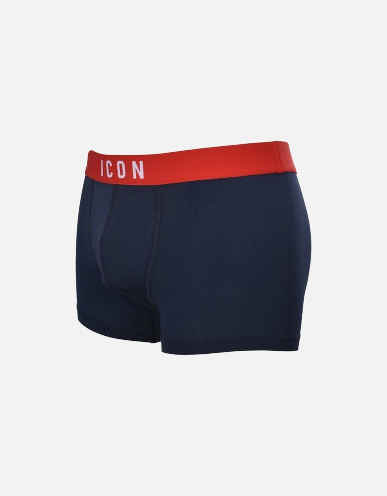 ICON Logo Boxer Trunk, Navy/red