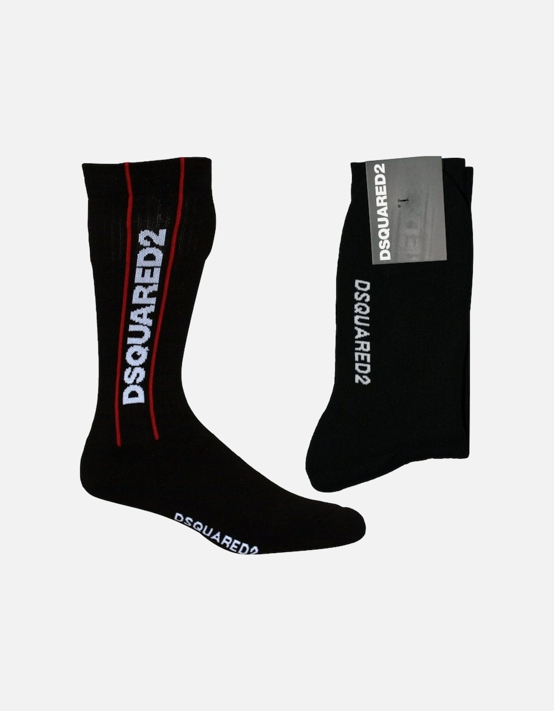 Logo Sports Socks, Black, 4 of 3