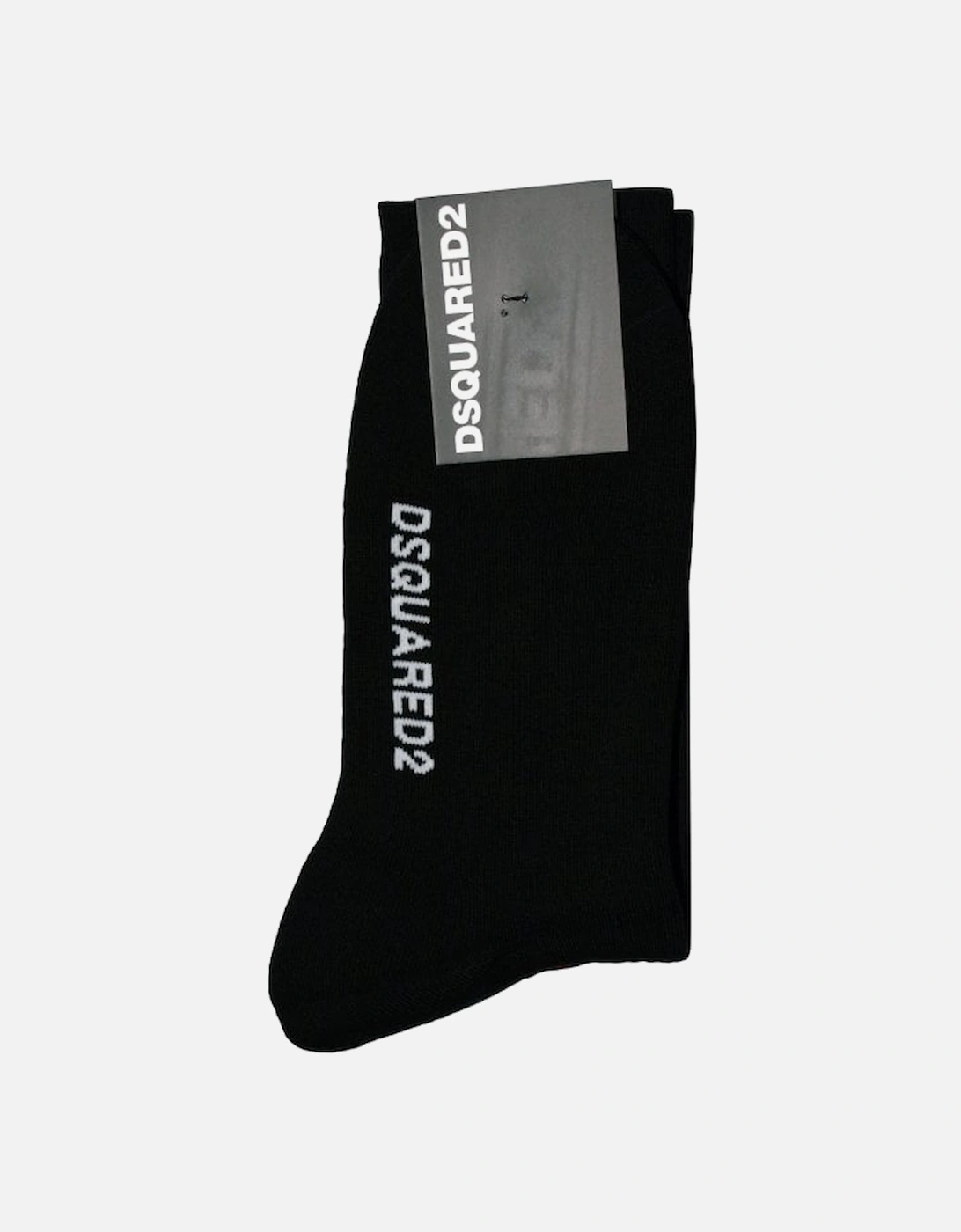 Logo Sports Socks, Black