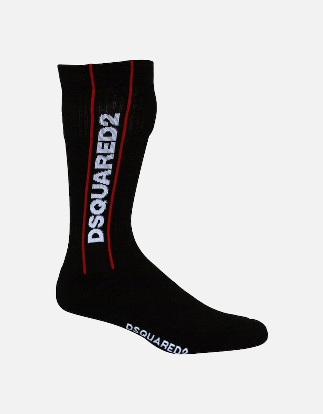 Logo Sports Socks, Black