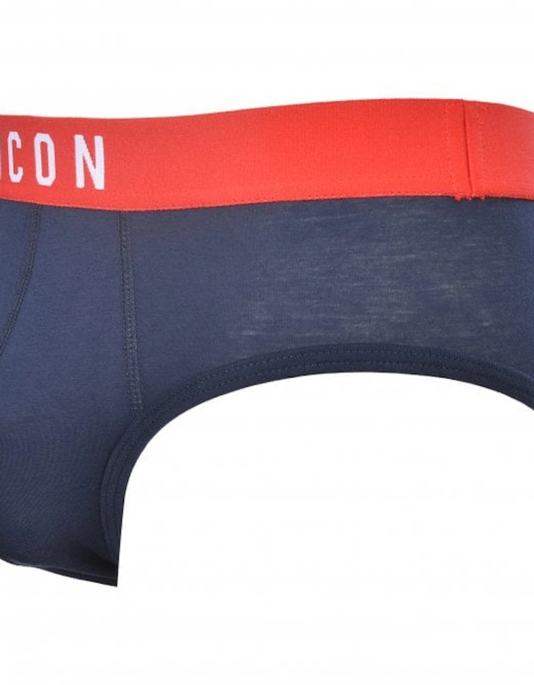 ICON Logo Brief, Navy/red