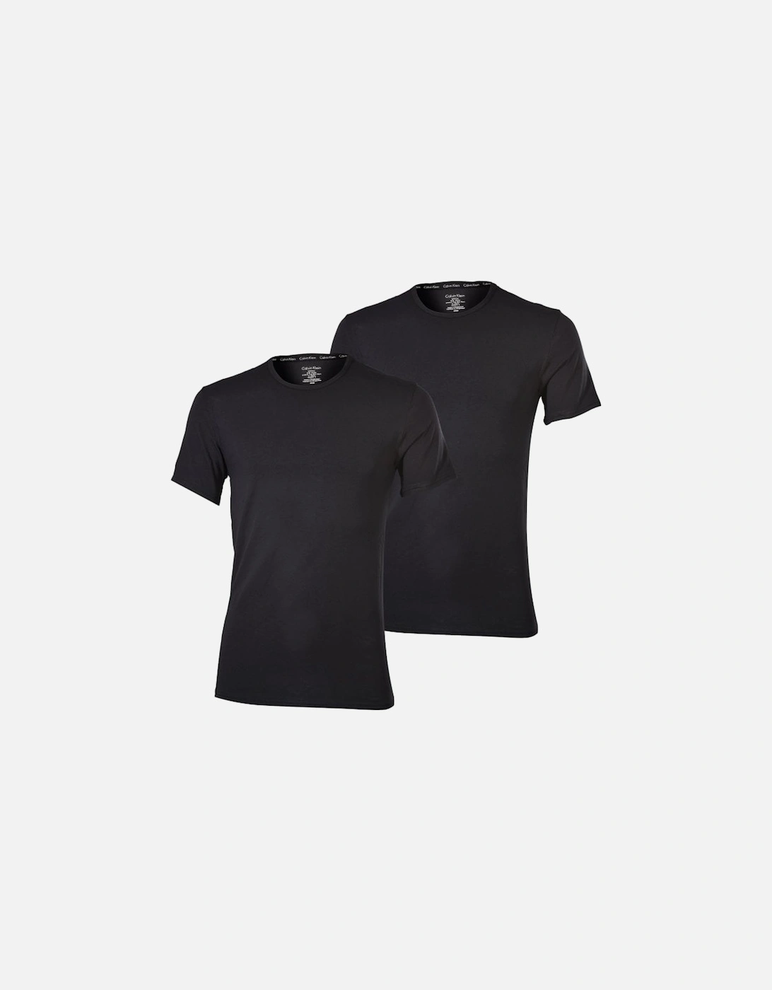 2-Pack Modern Cotton Stretch Crew-Neck T-Shirts, Black, 6 of 5