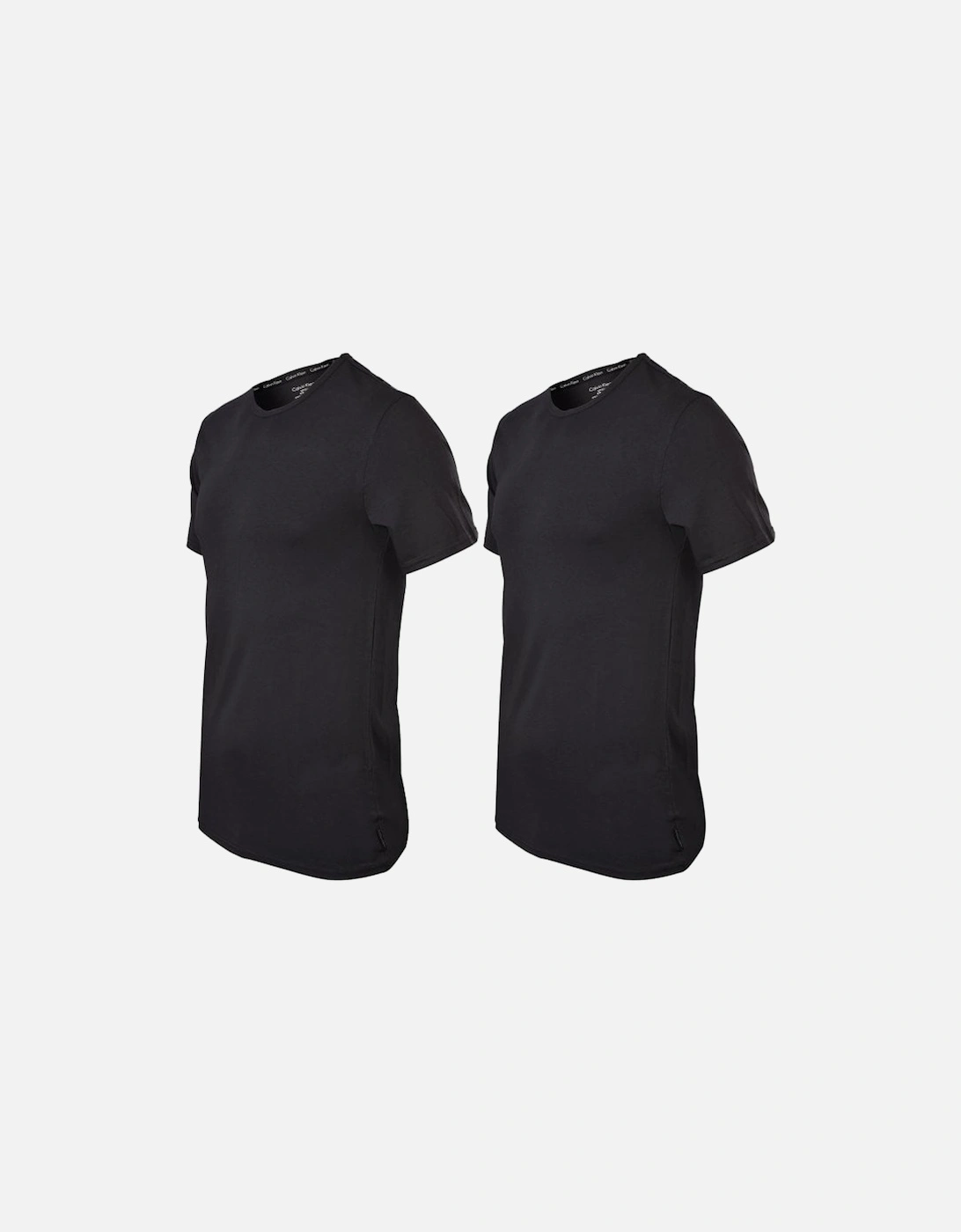 2-Pack Modern Cotton Lounge T-Shirts, Black
