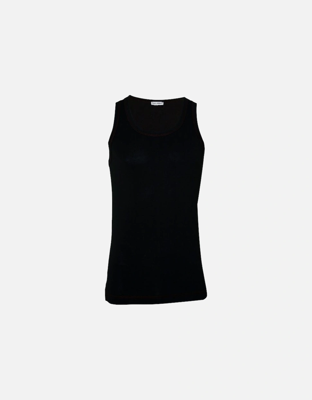 Sport Pima Cotton Stretch Gym Vest, Black, 5 of 4