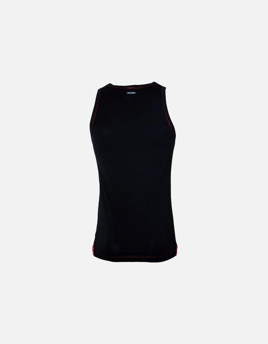 Sport Pima Cotton Stretch Gym Vest, Black