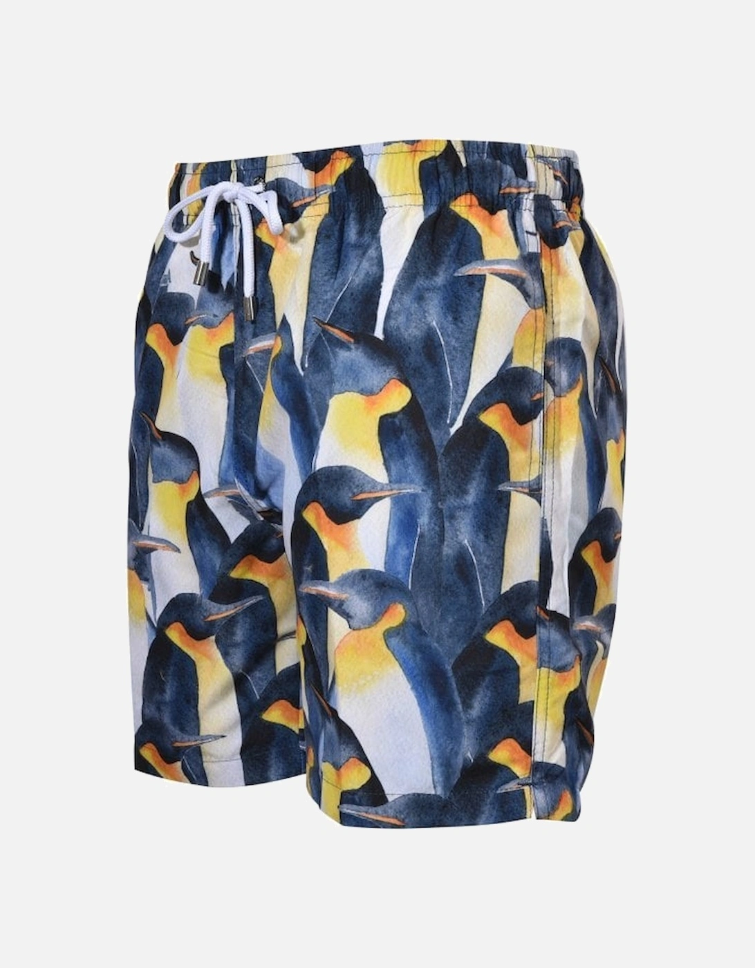 Penguin Island Swim Shorts, Black/white