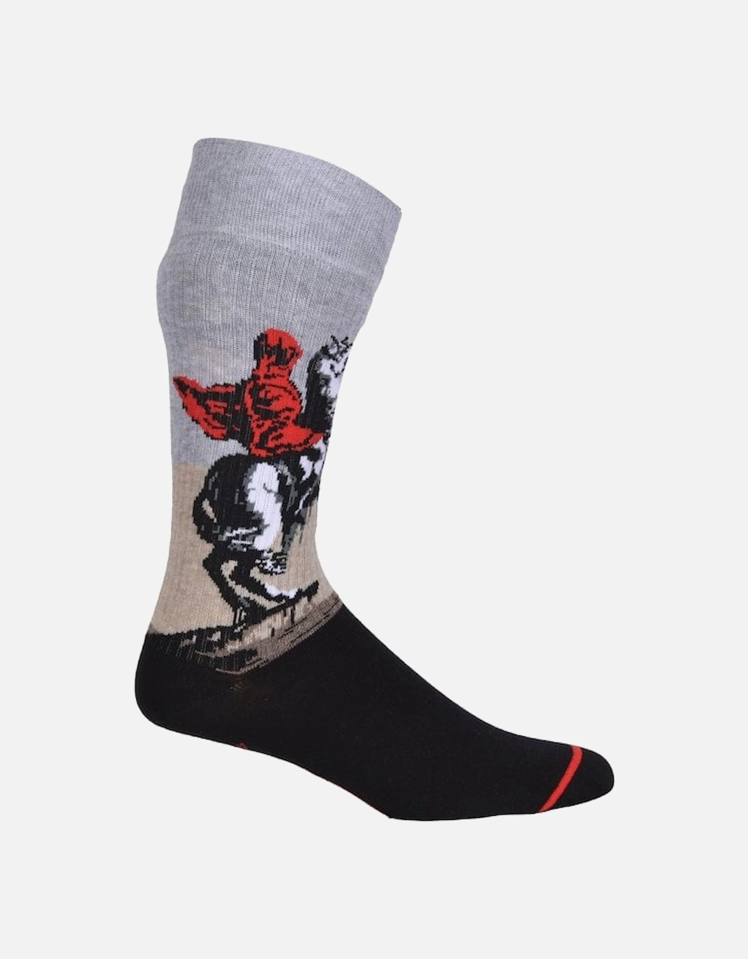 Brandalised featuring Graffiti by Banksy Bonaparte Socks, Grey/black