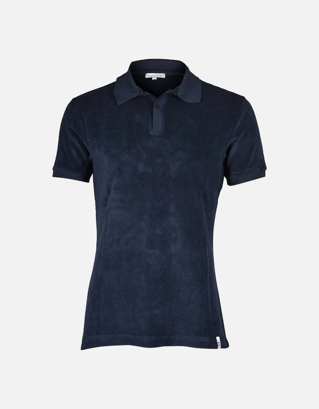 Cotton Terry Summer Polo Shirt, Navy, 4 of 3