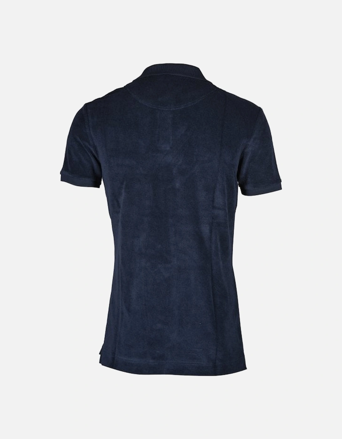 Cotton Terry Summer Polo Shirt, Navy