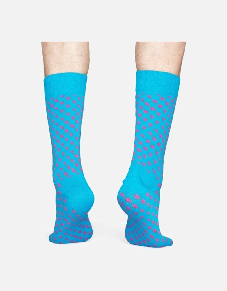 "Happy" Socks, Blue/pink