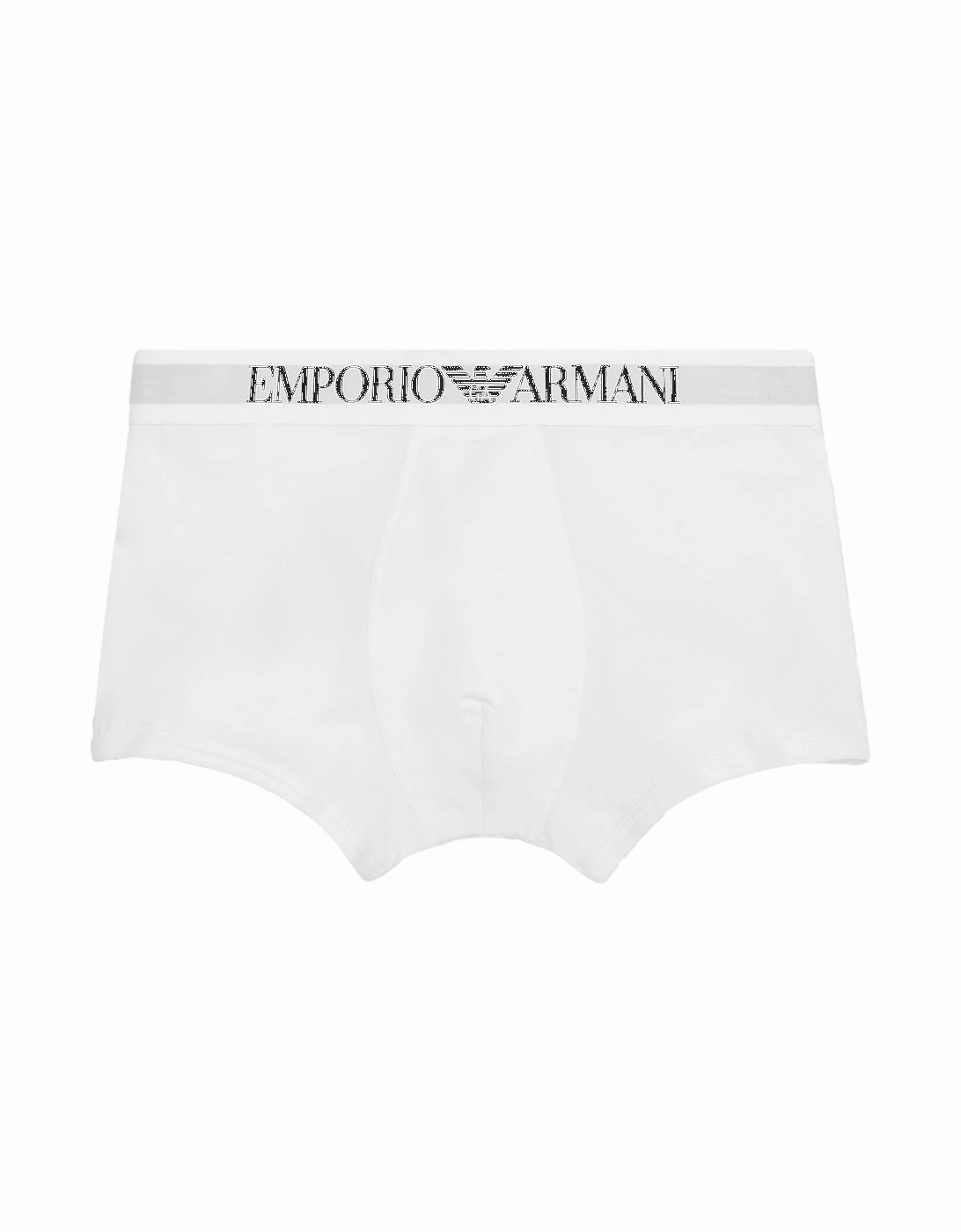 Emporio Armani Men's White Iconic Logoband Boxer Trunk, - : 37/36/32 Extra Large