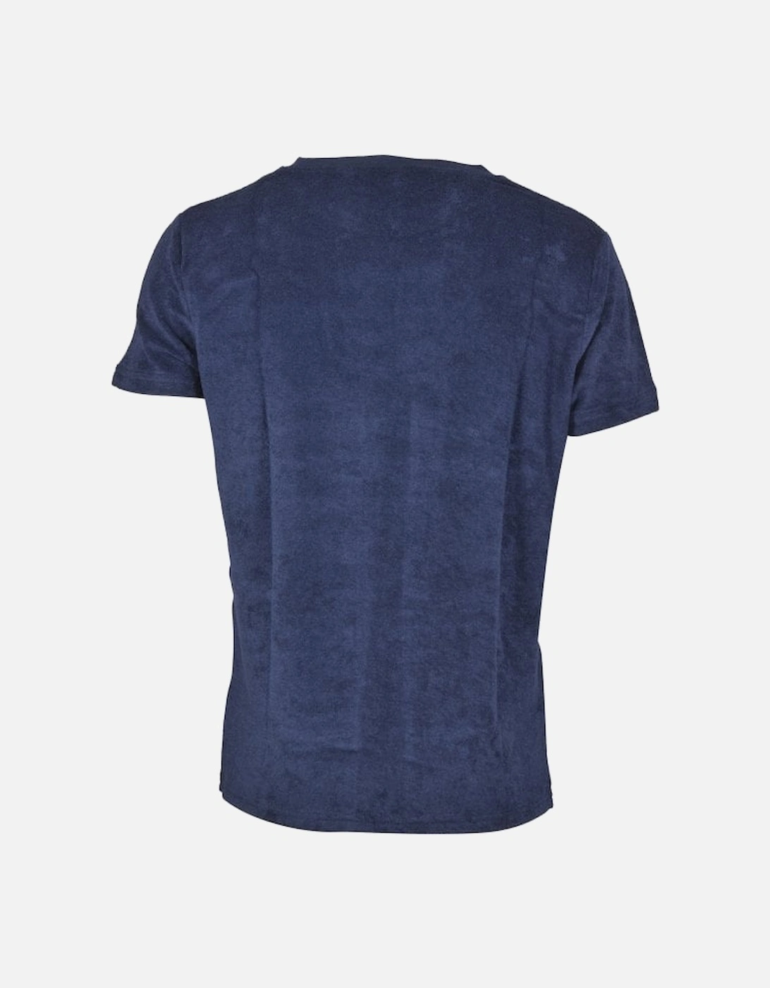 Logo Tape Towelling T-Shirt, Navy