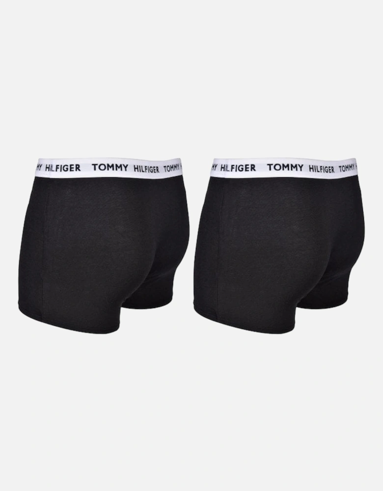 2-Pack Organic Cotton Luxe Logo Boys Boxer Trunks, Black
