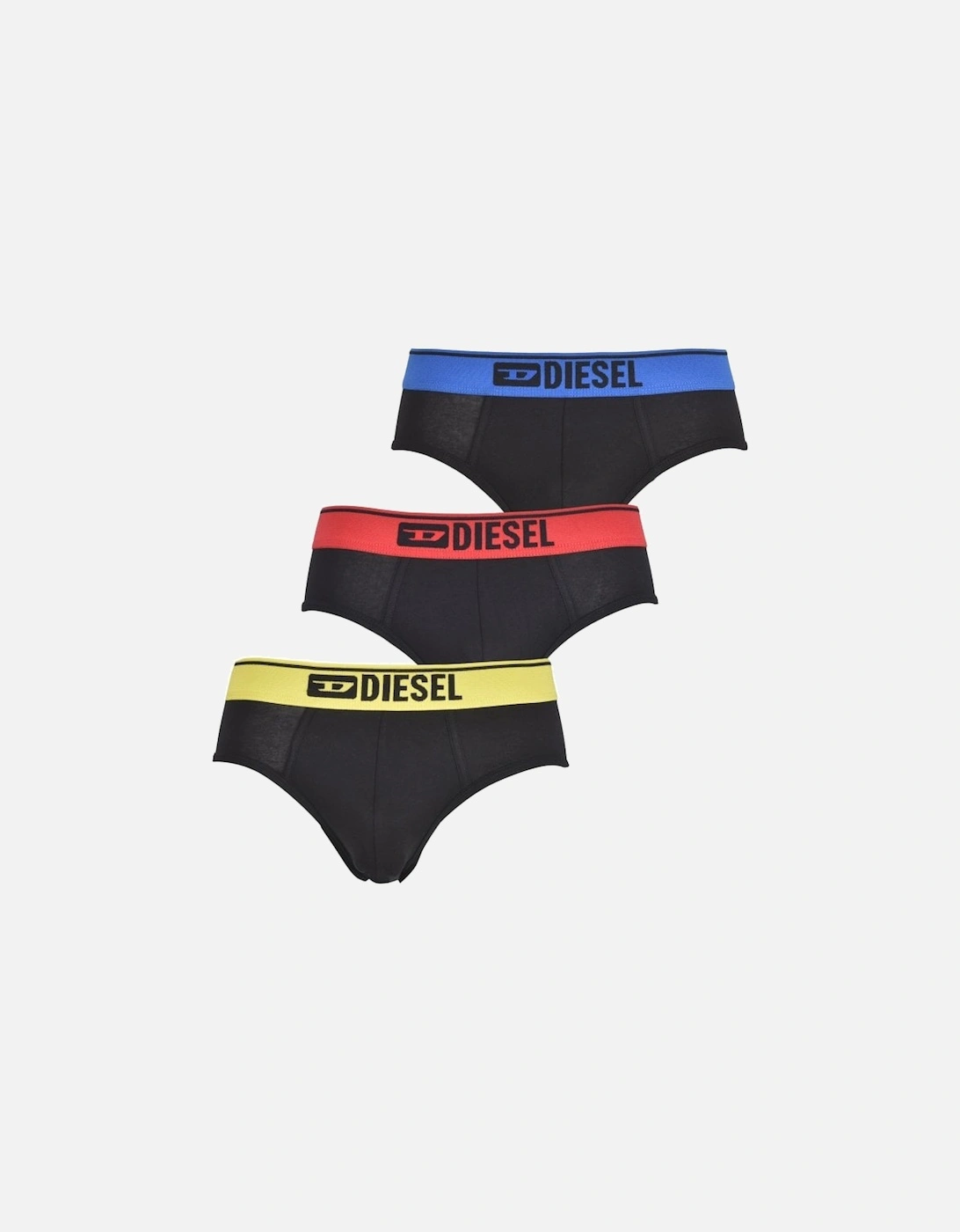 3-Pack Denim Division Briefs, Black with red/yellow/blue, 8 of 7