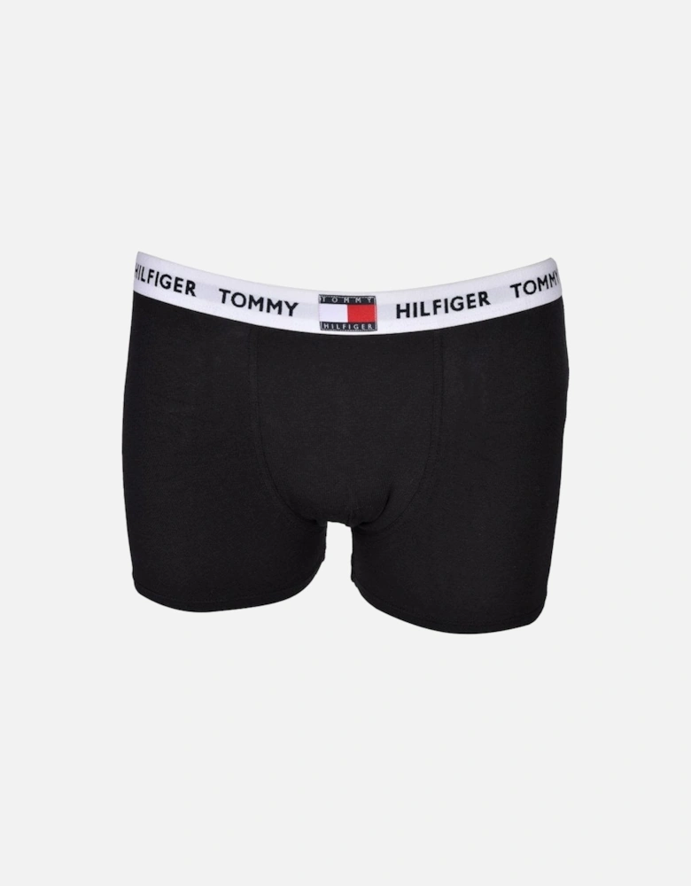 2-Pack Organic Cotton Luxe Logo Boys Boxer Trunks, Black