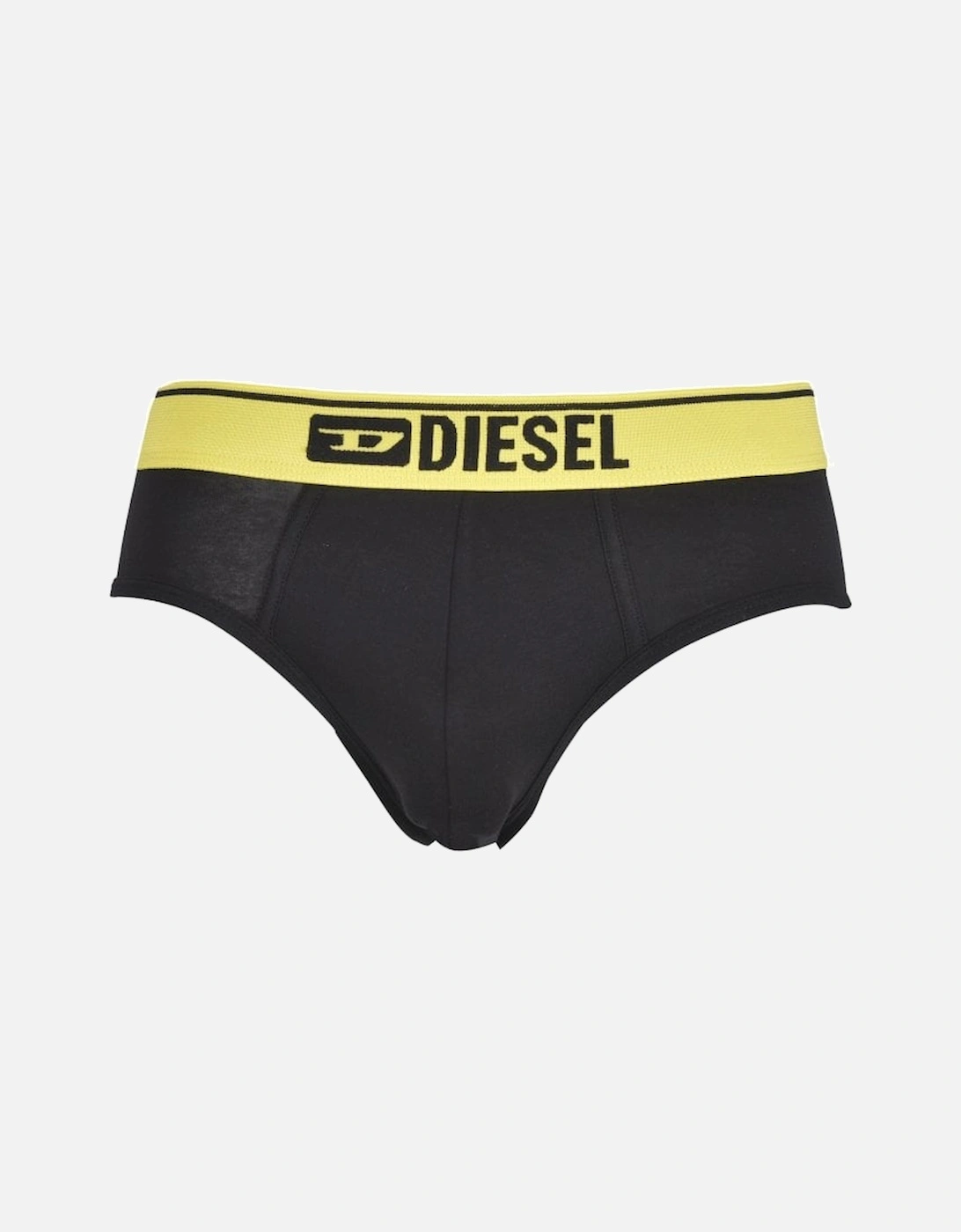 3-Pack Denim Division Briefs, Black with red/yellow/blue