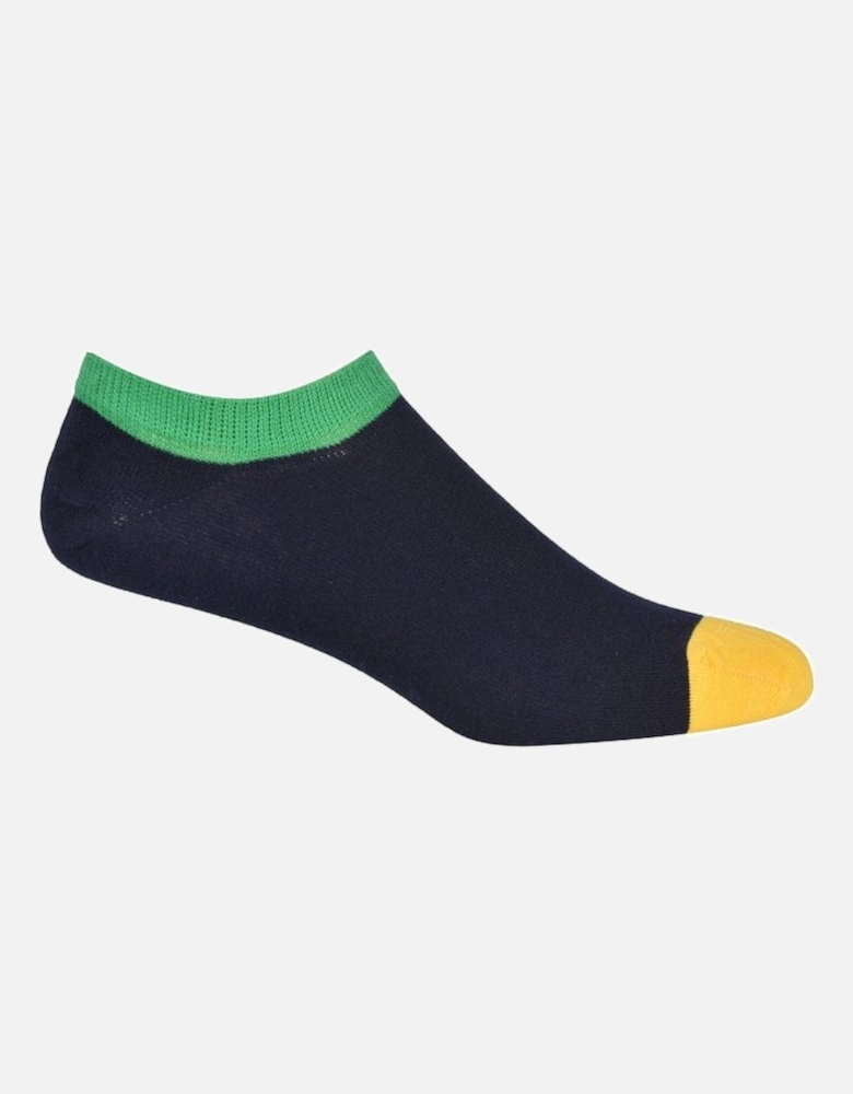 3-Pack Dot Lover No-Show Trainer Socks, Navy/blue