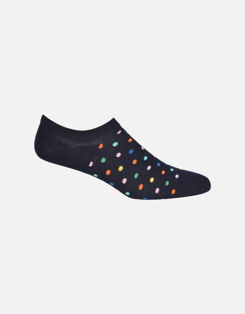 3-Pack Dot Lover No-Show Trainer Socks, Navy/blue