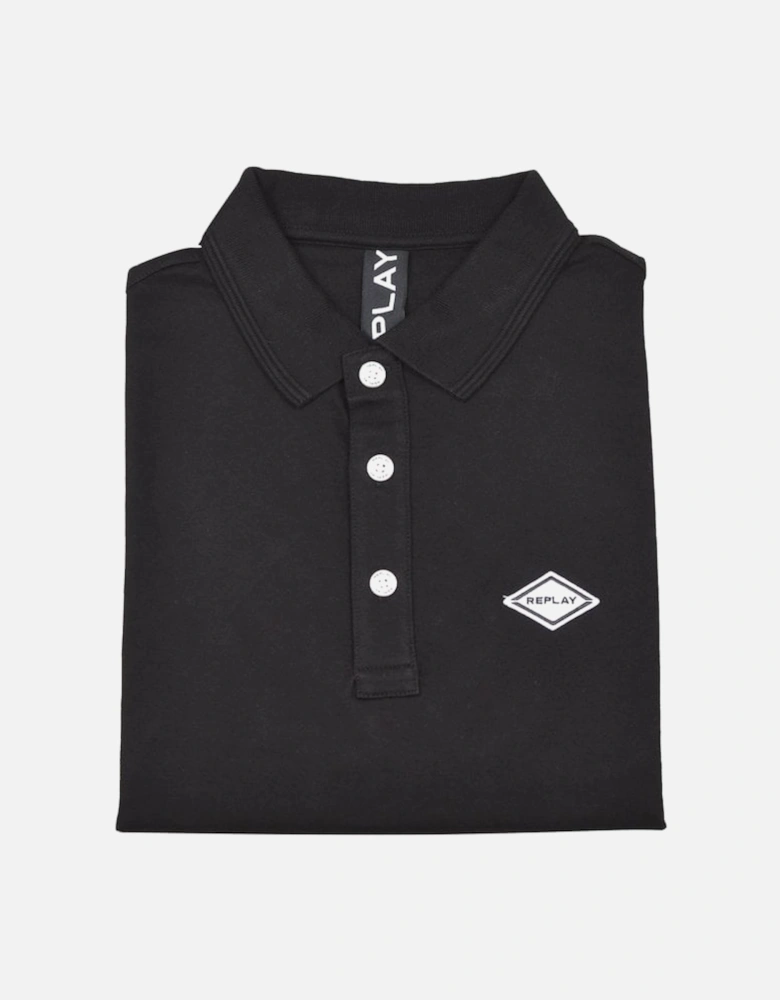 Pique Polo Shirt, Black