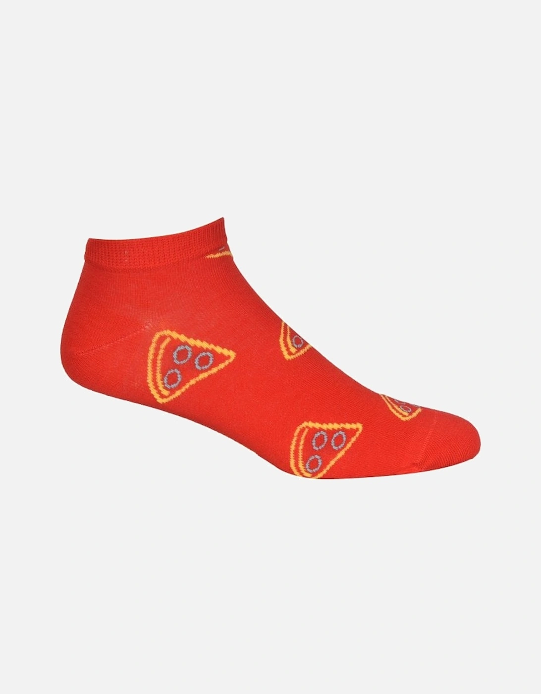 2-Pack Pizza & Sunglasses Trainer Socks, Red/Yellow