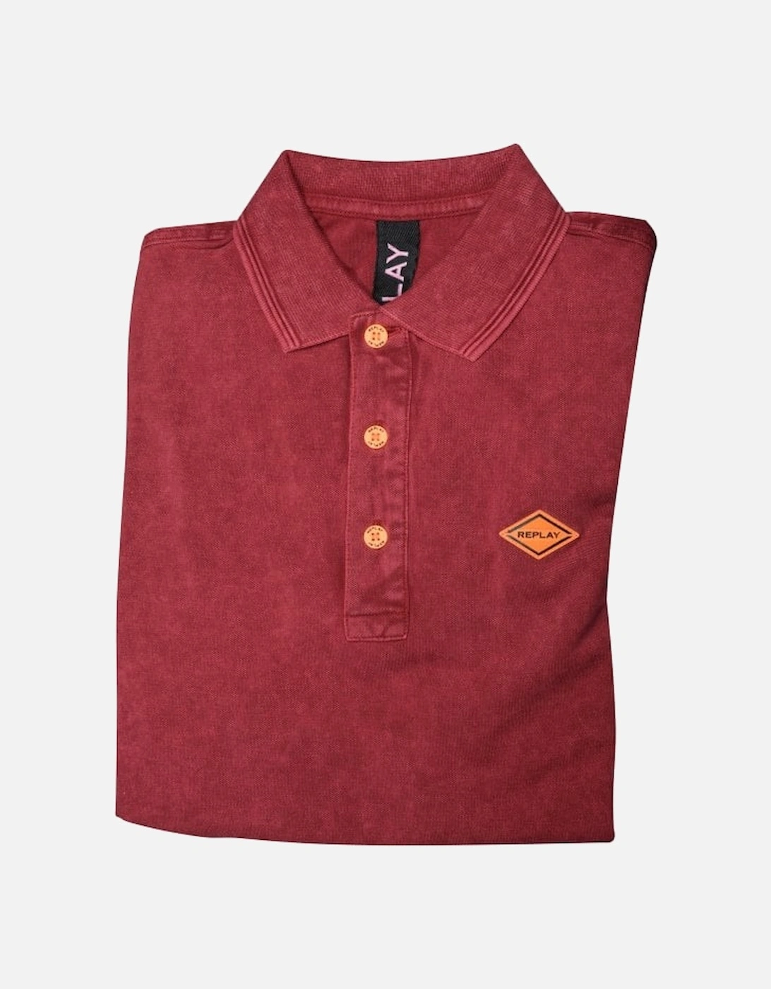Pique Polo Shirt, Burnt Red