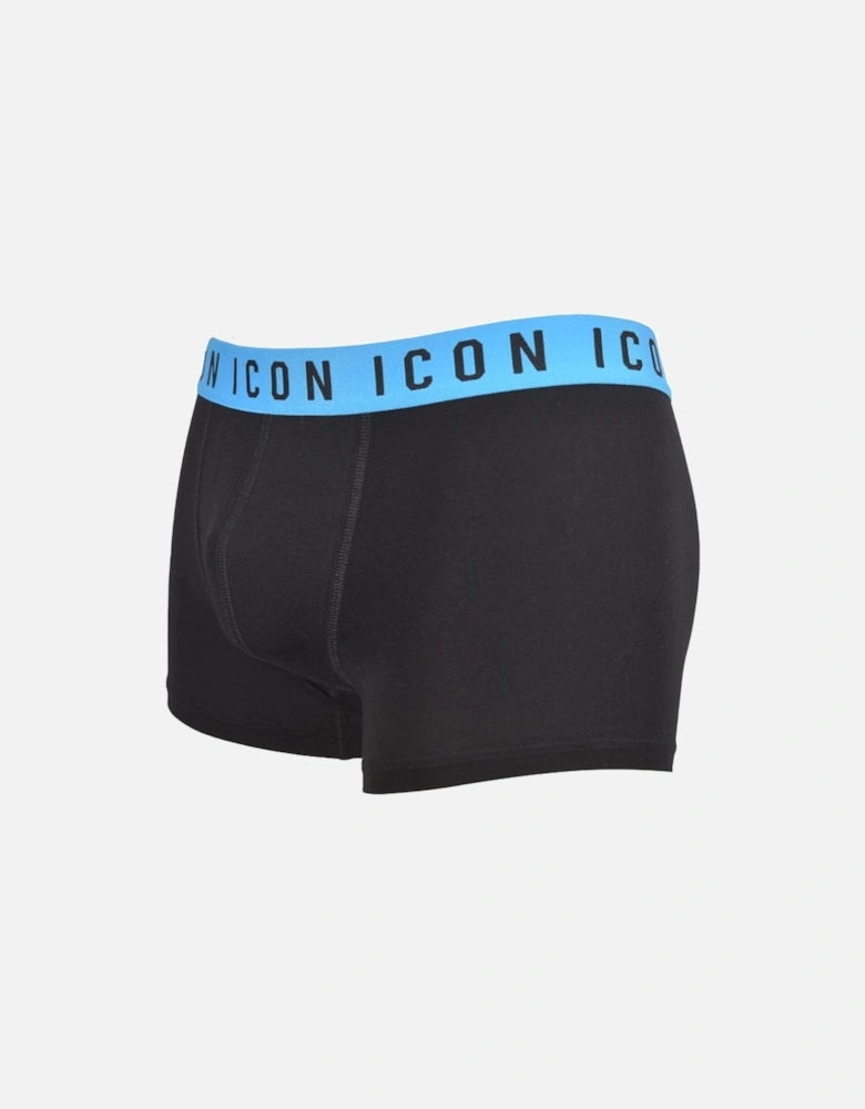 ICON Waistband Boxer Trunk, Black/blue