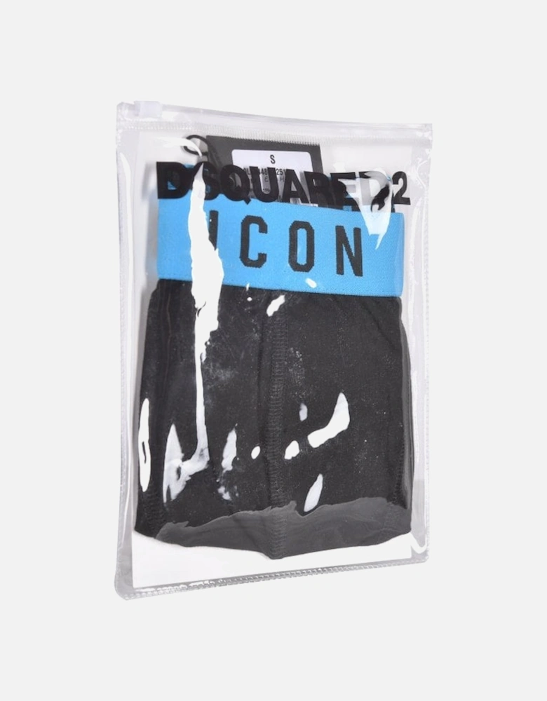 ICON Waistband Boxer Trunk, Black/blue