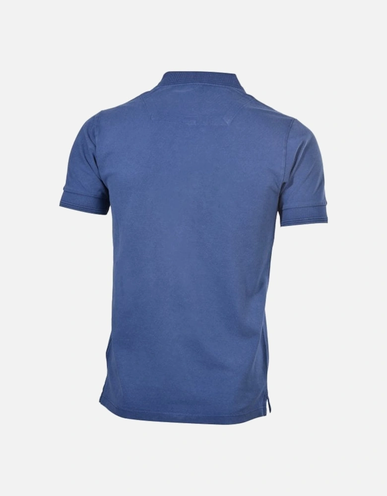 Pique Polo Shirt, Indigo Blue
