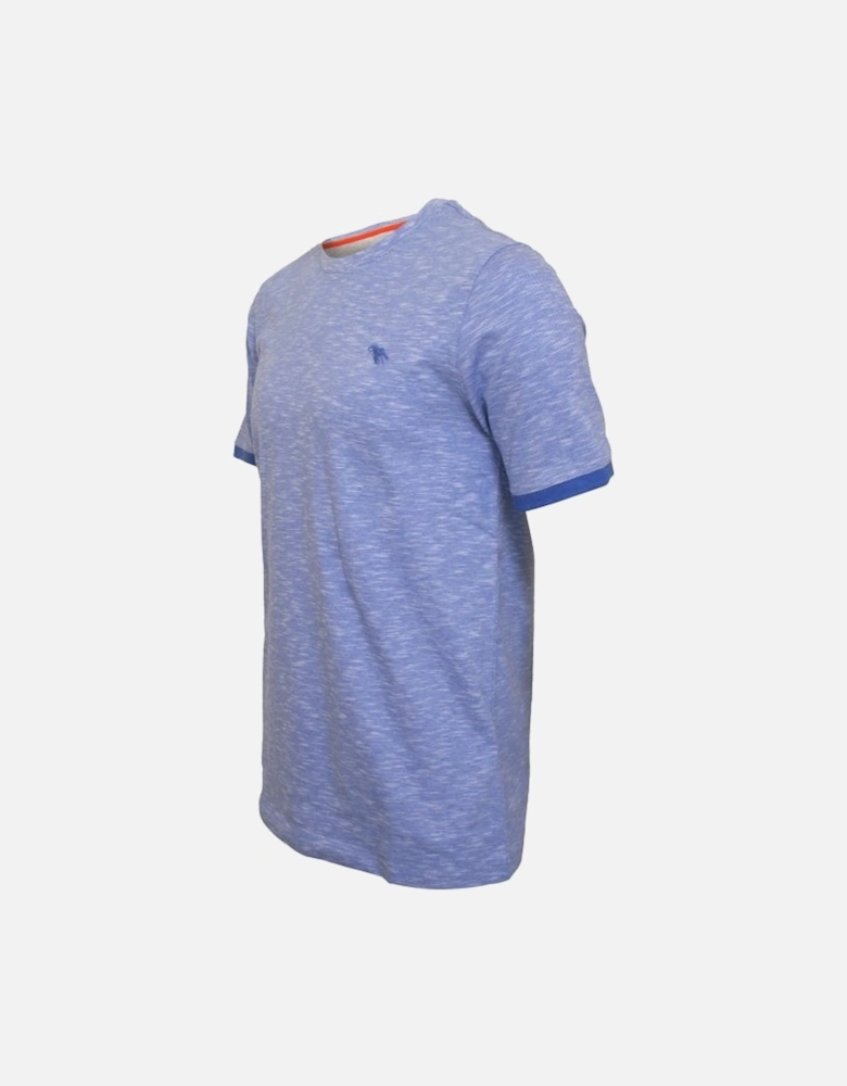 Crew-Neck T-Shirt, Blue Melange