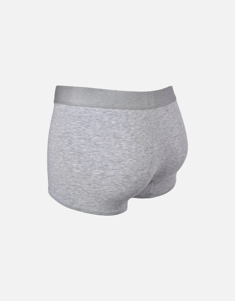 Stretch Cotton Boxer Trunk, Grey Melange