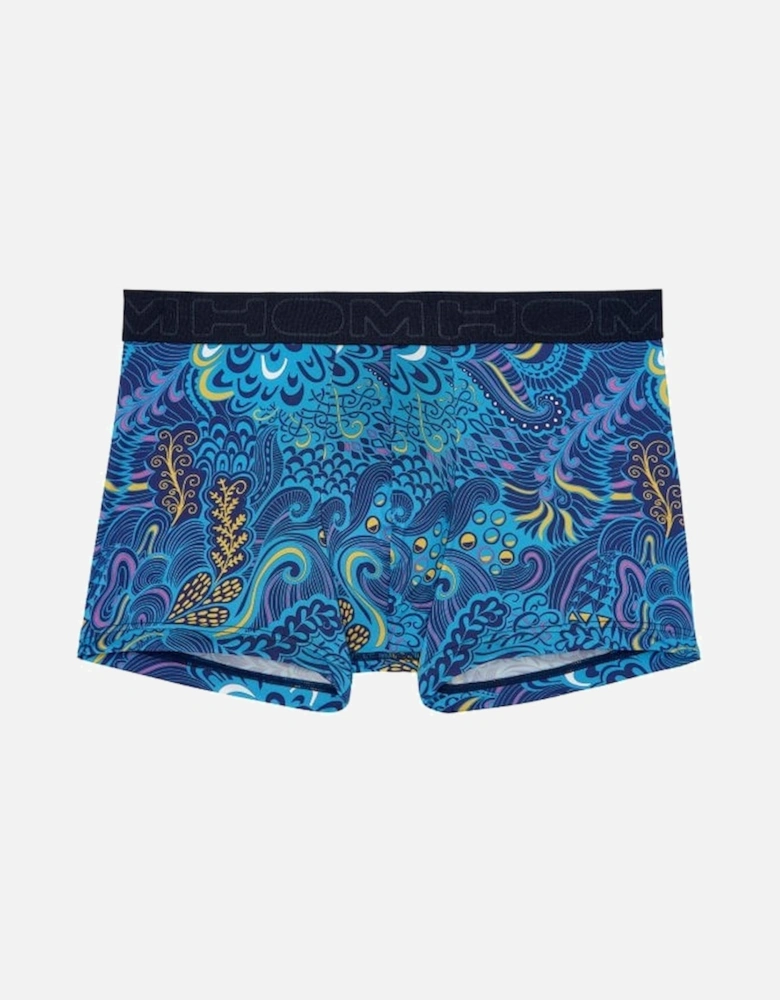 Cyril Baroque Print Boxer Trunk, Blue