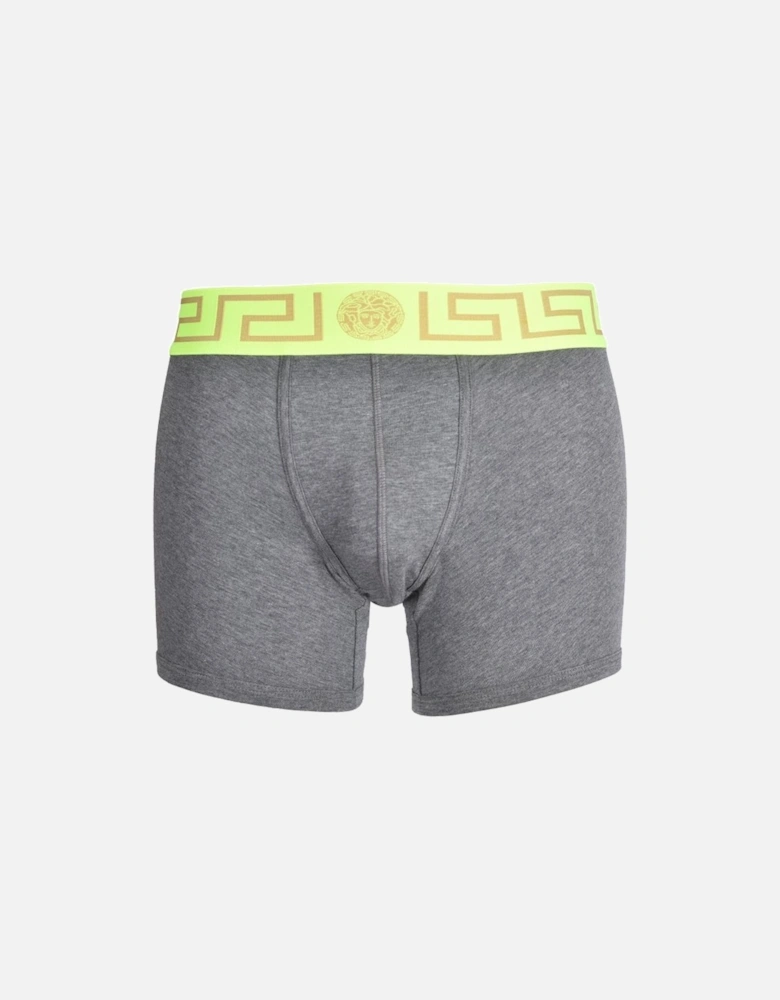 Iconic Boxer Brief, Grey Melange w/ neon yellow