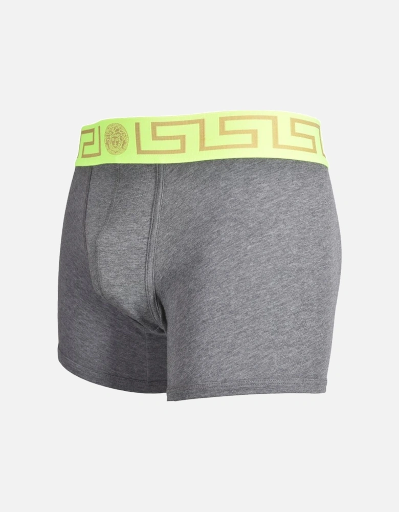 Iconic Boxer Brief, Grey Melange w/ neon yellow