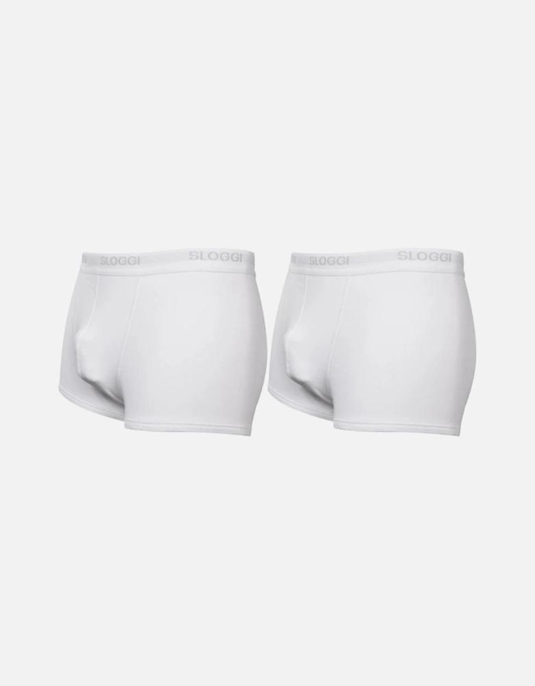 2-Pack 24/7 Hipster Boxer Trunks, White