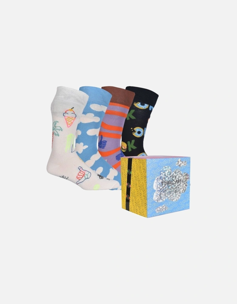 4-Pack Good Times Socks Gift Box