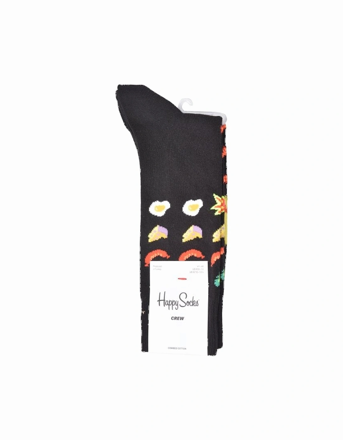 Pizza Invaders Socks, Black