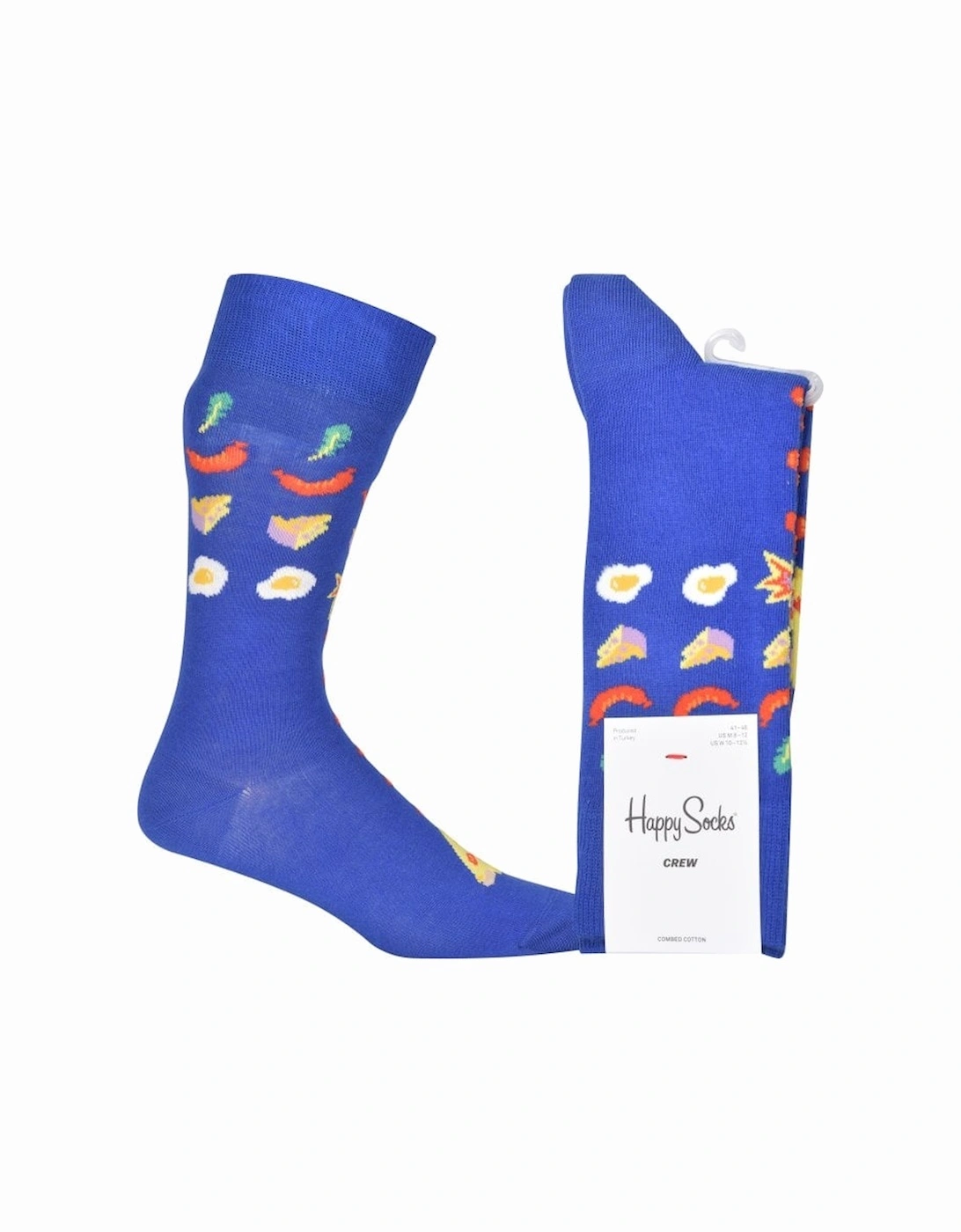 Pizza Invaders Socks, Blue, 4 of 3