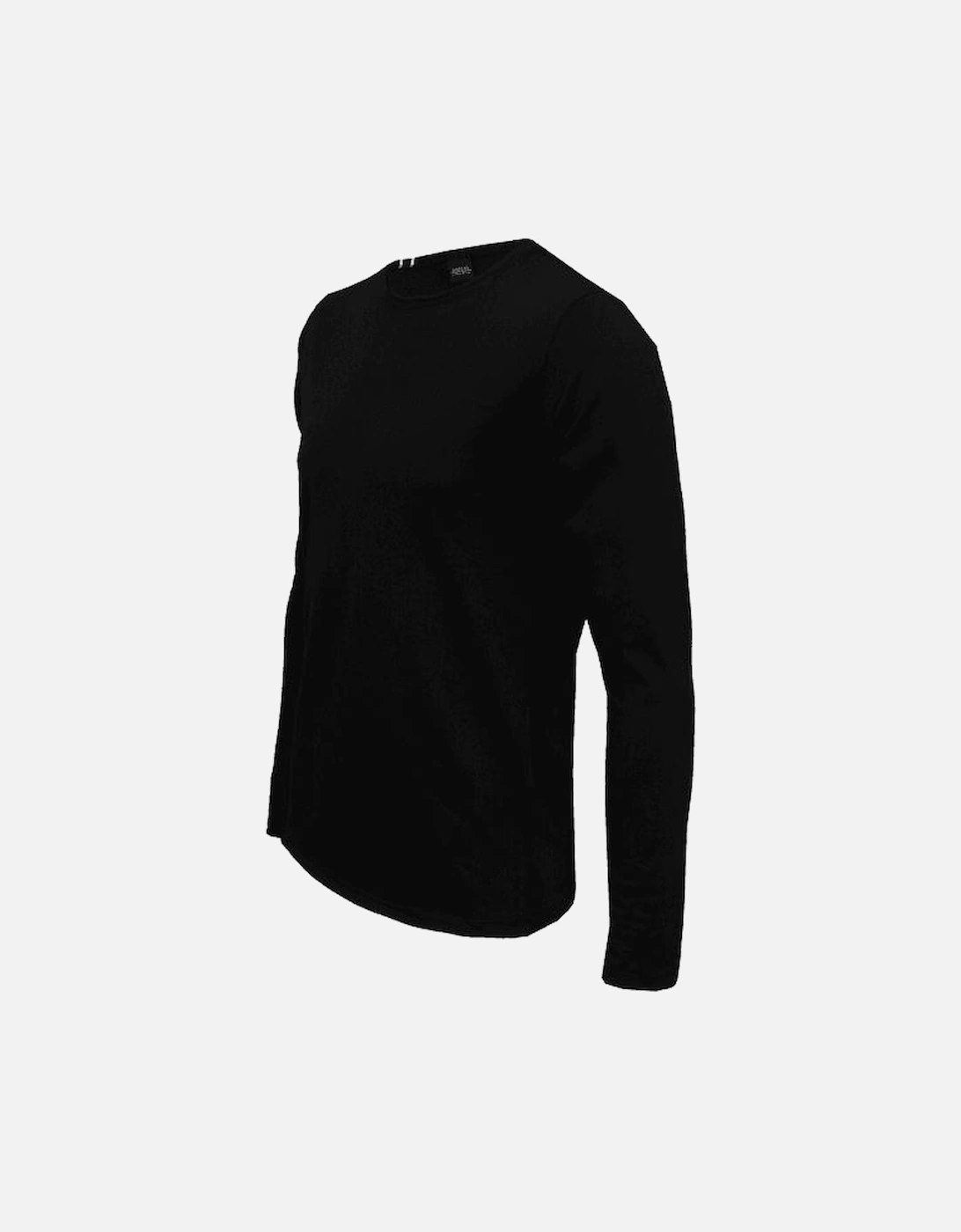 Long-Sleeve Crew-Neck T-Shirt, Black